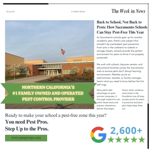 Back to School, Not Back to Pests: How Sacramento Schools Can Stay Pest-Free This Year