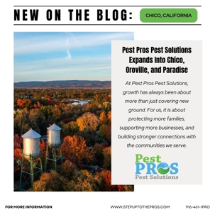 Pest Pros Pest Solutions Expands Into Chico, Oroville, and Paradise