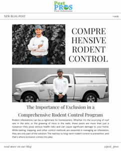 The Importance of Exclusion in a Comprehensive Rodent Control Program