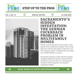 Sacramento’s Hidden Infestation: The German Cockroach Problem in Multifamily Homes | Pest Pros Pest Solutions